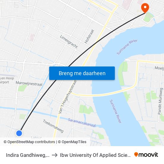 Indira Gandhiweg, 12 to Ibw University Of Applied Sciences map