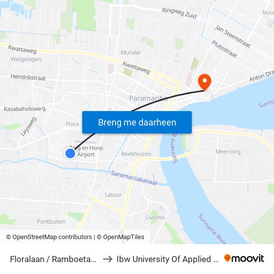 Floralaan / Ramboetangstraat to Ibw University Of Applied Sciences map