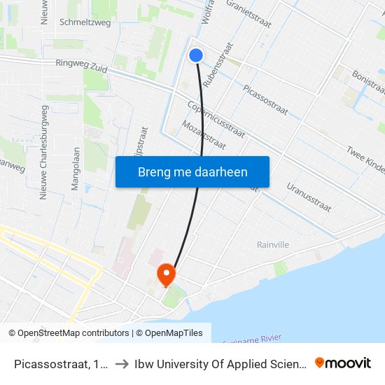 Picassostraat, 113 to Ibw University Of Applied Sciences map