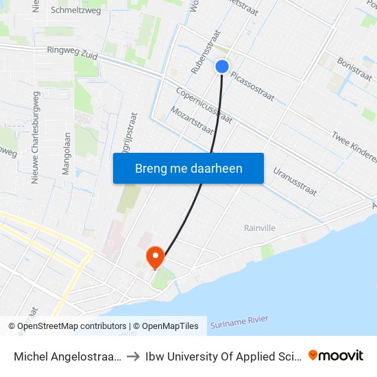 Michel Angelostraat, 15 to Ibw University Of Applied Sciences map