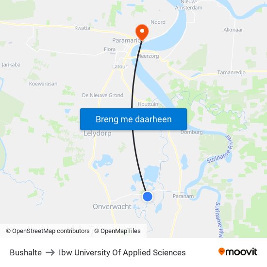 Bushalte to Ibw University Of Applied Sciences map