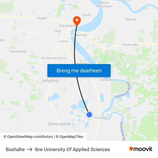 Bushalte to Ibw University Of Applied Sciences map