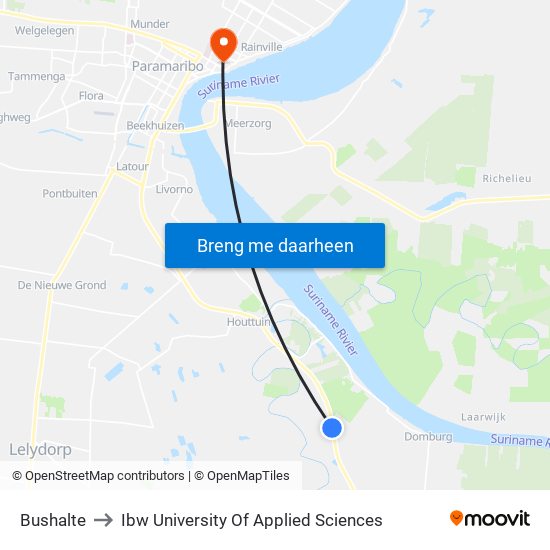 Bushalte to Ibw University Of Applied Sciences map