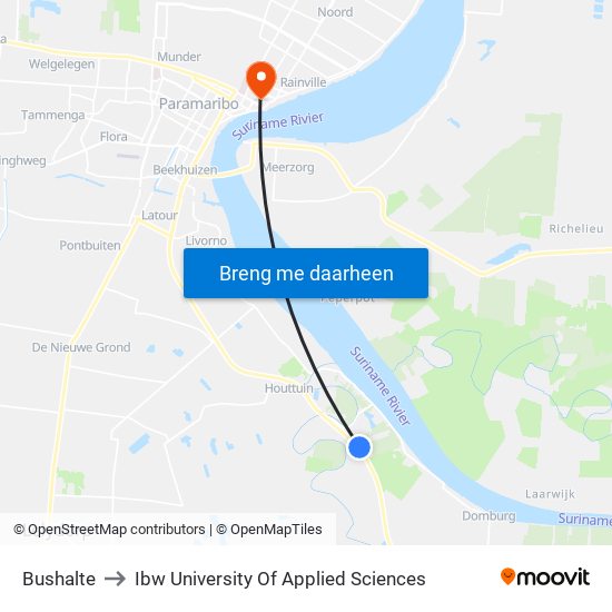 Bushalte to Ibw University Of Applied Sciences map