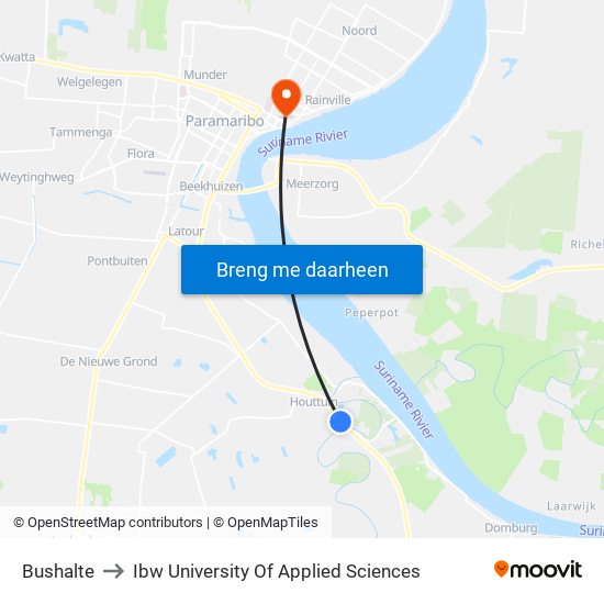 Bushalte to Ibw University Of Applied Sciences map