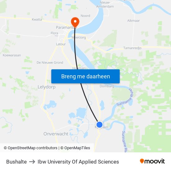 Bushalte to Ibw University Of Applied Sciences map