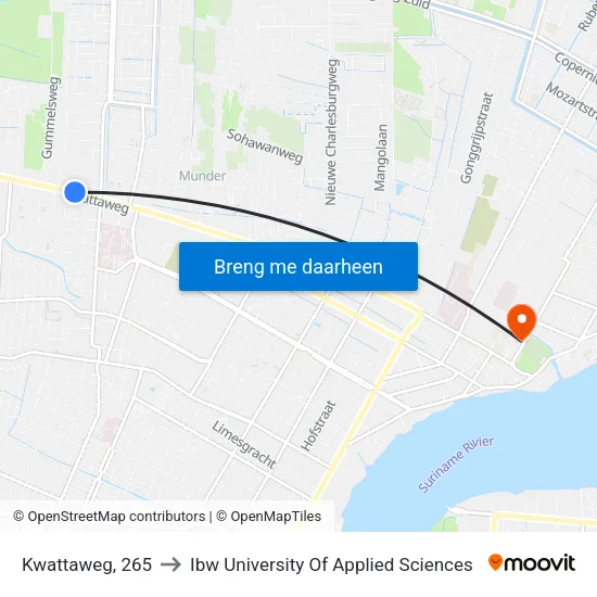 Kwattaweg, 265 to Ibw University Of Applied Sciences map