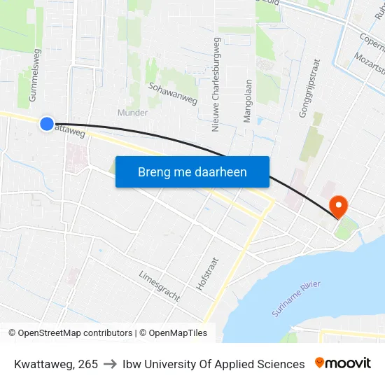Kwattaweg, 265 to Ibw University Of Applied Sciences map