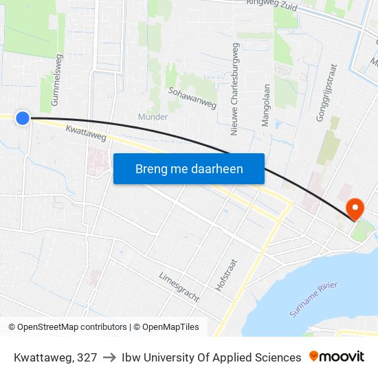 Kwattaweg, 327 to Ibw University Of Applied Sciences map