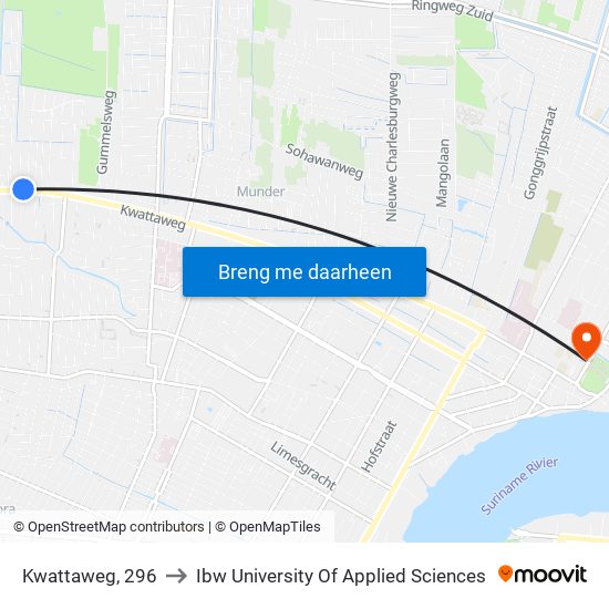 Kwattaweg, 296 to Ibw University Of Applied Sciences map
