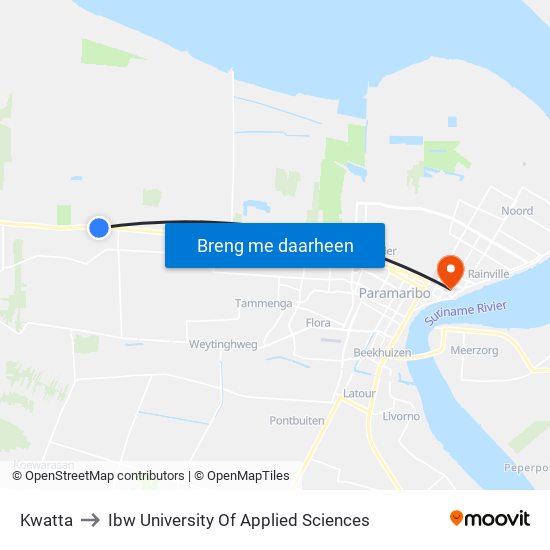 Kwatta to Ibw University Of Applied Sciences map