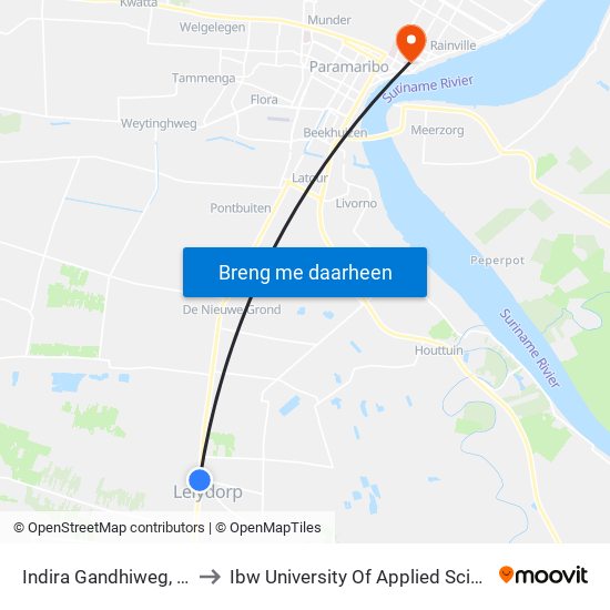 Indira Gandhiweg, 466 to Ibw University Of Applied Sciences map