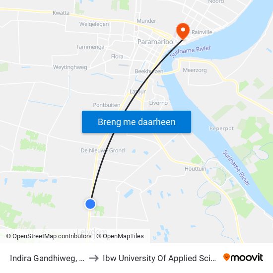 Indira Gandhiweg, 783 to Ibw University Of Applied Sciences map