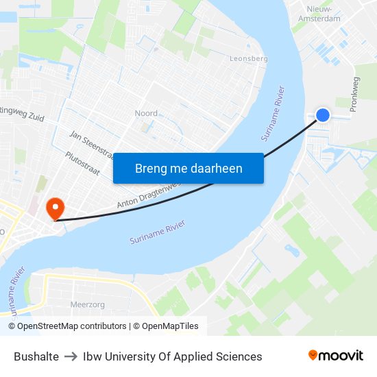 Bushalte to Ibw University Of Applied Sciences map