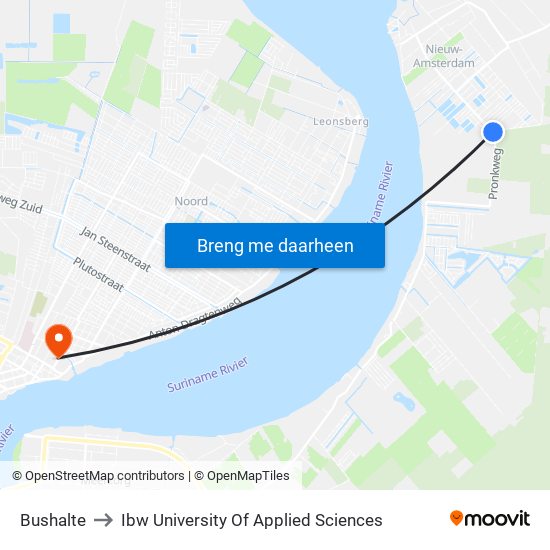 Bushalte to Ibw University Of Applied Sciences map