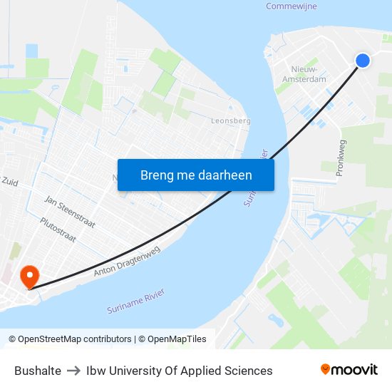 Bushalte to Ibw University Of Applied Sciences map