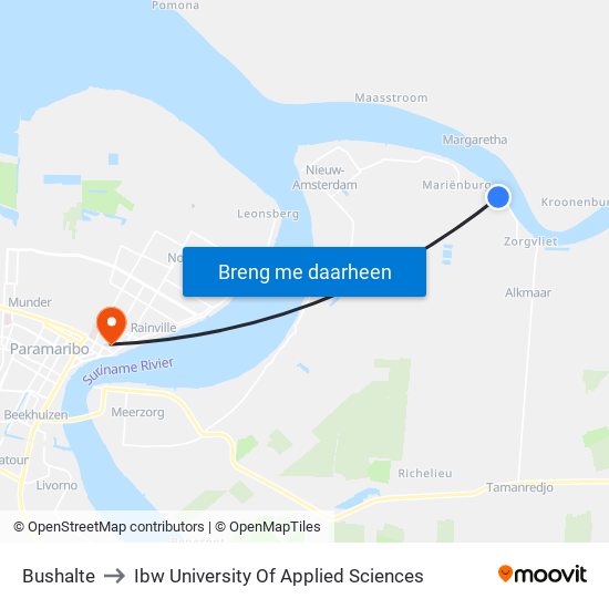 Bushalte to Ibw University Of Applied Sciences map