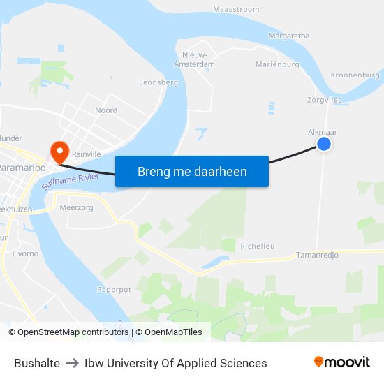 Bushalte to Ibw University Of Applied Sciences map