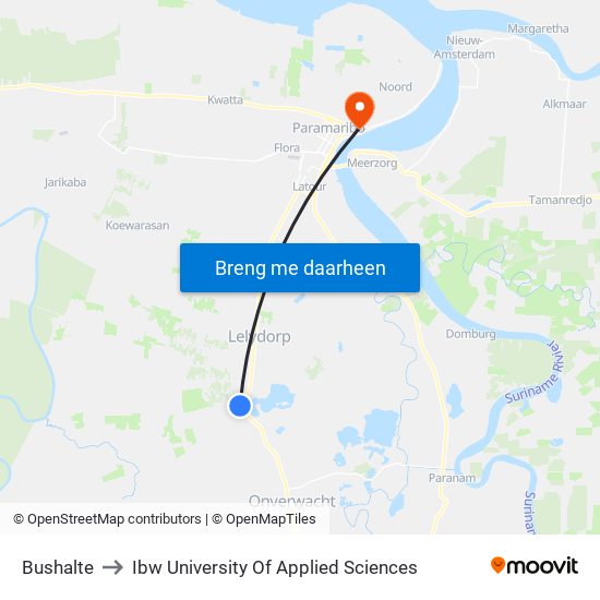 Bushalte to Ibw University Of Applied Sciences map