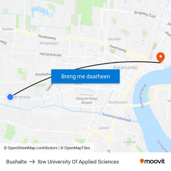 Bushalte to Ibw University Of Applied Sciences map