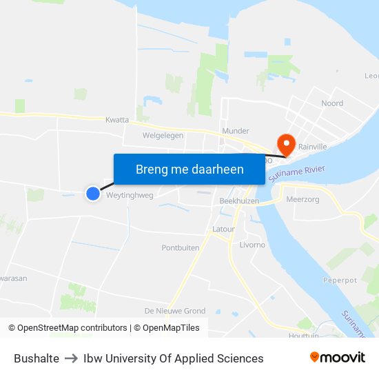 Bushalte to Ibw University Of Applied Sciences map