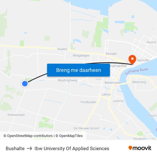 Bushalte to Ibw University Of Applied Sciences map