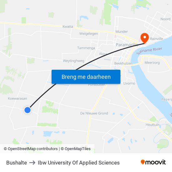 Bushalte to Ibw University Of Applied Sciences map