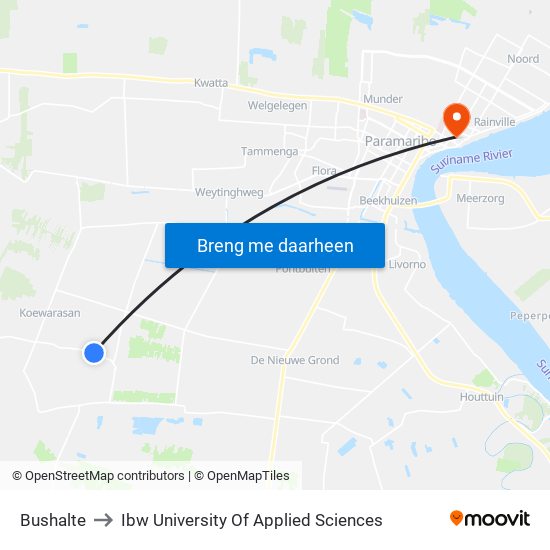 Bushalte to Ibw University Of Applied Sciences map