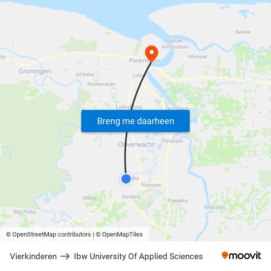 Vierkinderen to Ibw University Of Applied Sciences map