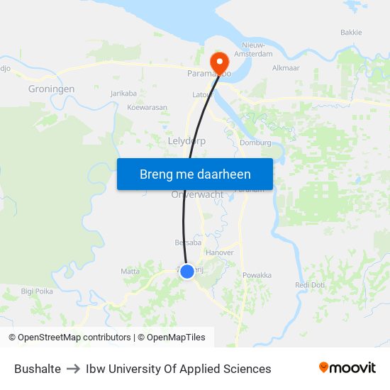 Bushalte to Ibw University Of Applied Sciences map