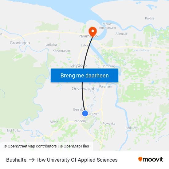 Bushalte to Ibw University Of Applied Sciences map