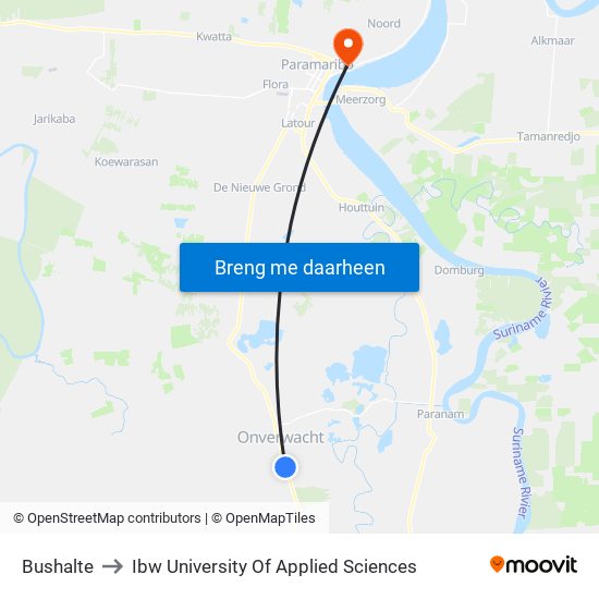 Bushalte to Ibw University Of Applied Sciences map