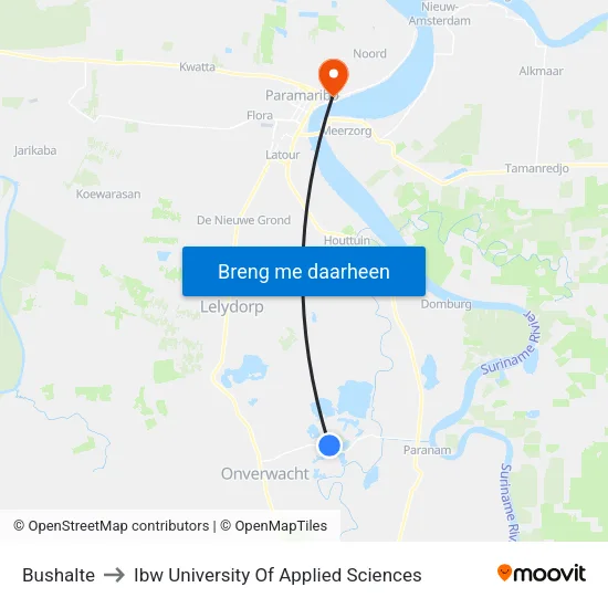 Bushalte to Ibw University Of Applied Sciences map