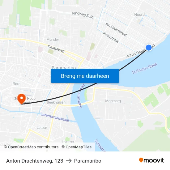 Anton Drachtenweg, 123 to Paramaribo map