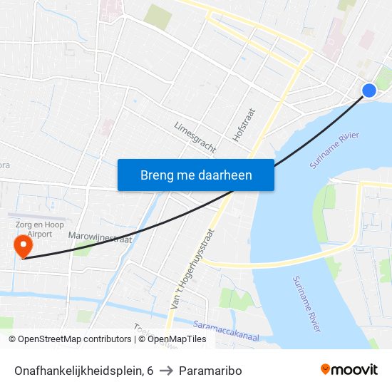 Onafhankelijkheidsplein, 6 to Paramaribo map