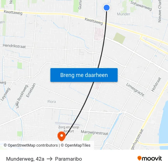 Munderweg, 42a to Paramaribo map