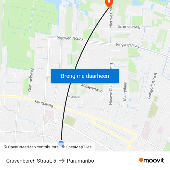 Gravenberch Straat, 5 to Paramaribo map