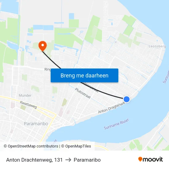 Anton Drachtenweg, 131 to Paramaribo map
