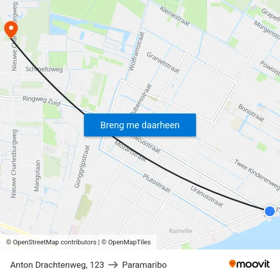 Anton Drachtenweg, 123 to Paramaribo map