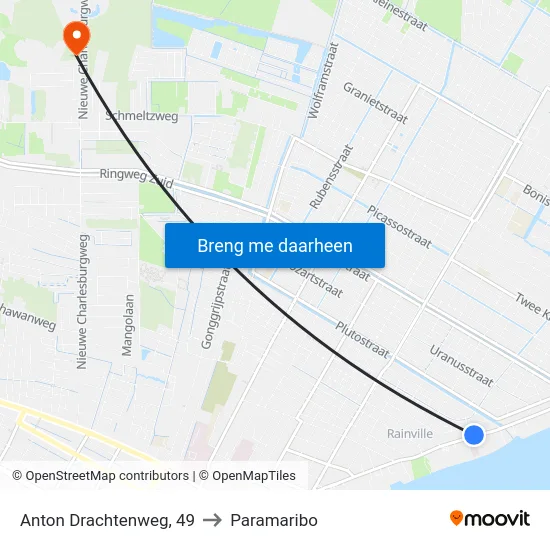 Anton Drachtenweg, 49 to Paramaribo map