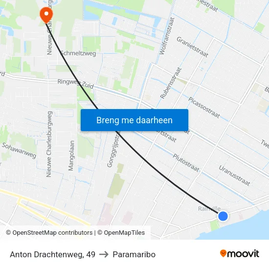 Anton Drachtenweg, 49 to Paramaribo map
