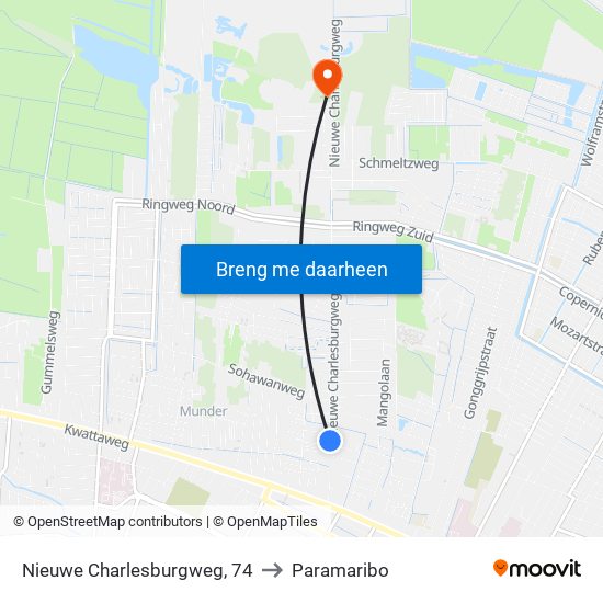 Nieuwe Charlesburgweg, 74 to Paramaribo map