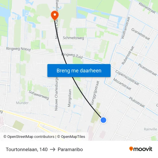 Tourtonnelaan, 140 to Paramaribo map