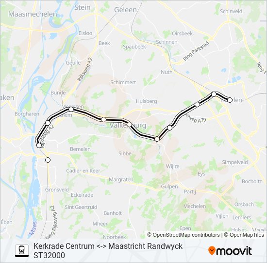 STOPTREIN RS18 train Line Map