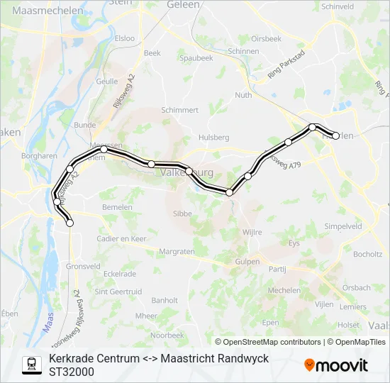 STOPTREIN RS18 Train Line Map