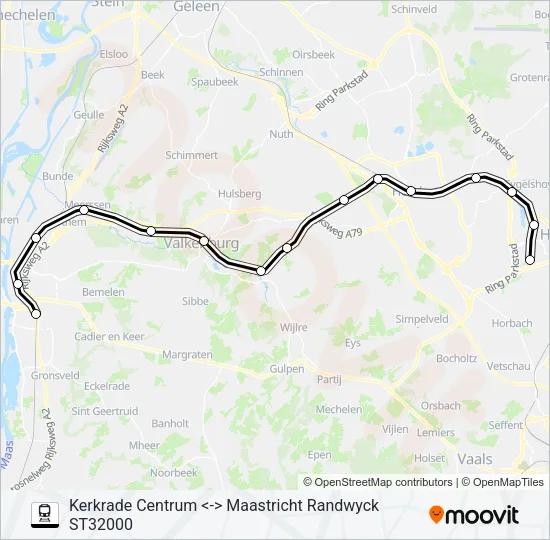 STOPTREIN RS18 Train Line Map