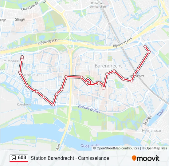 603 Bus Line Map