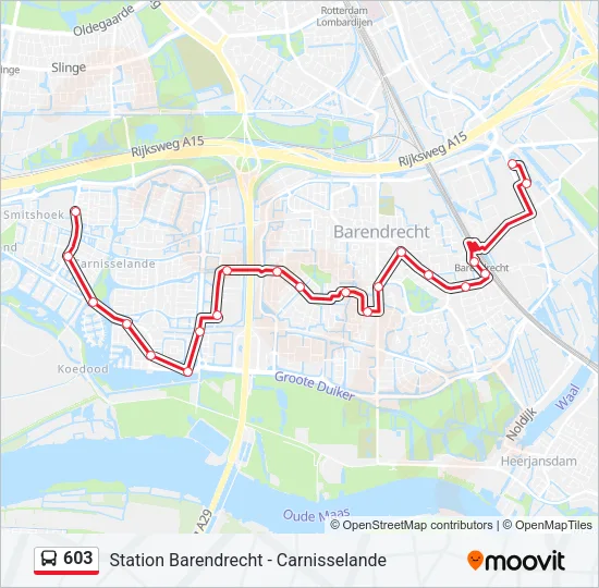 603 Bus Line Map