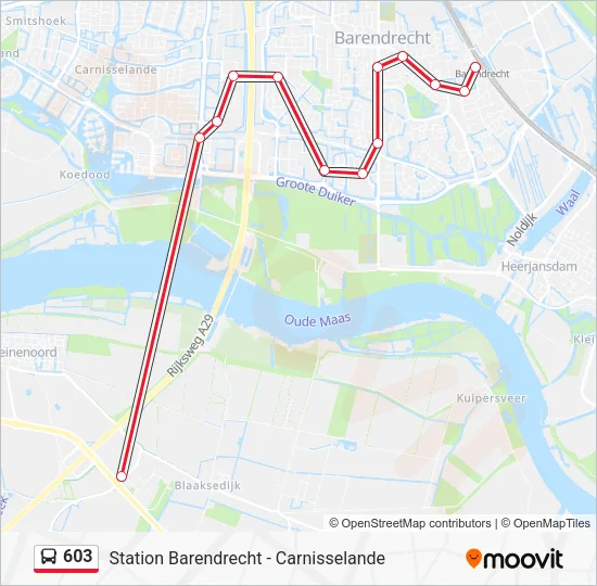 603 Bus Line Map