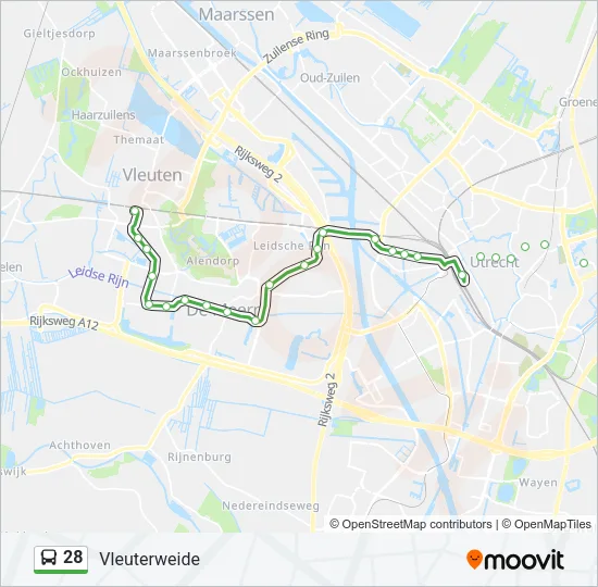 28 Bus Line Map
